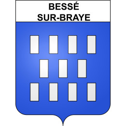 Bessé-sur-Braye 72 ville sticker blason écusson autocollant adhésif