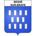 Bessé-sur-Braye 72 ville sticker blason écusson autocollant adhésif