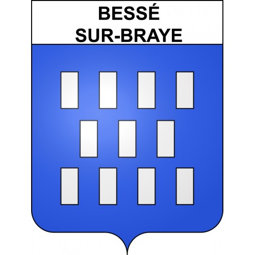 Pegatinas escudo de armas de Bessé-sur-Braye adhesivo de la etiqueta engomada