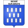 Pegatinas escudo de armas de Bessé-sur-Braye adhesivo de la etiqueta engomada