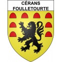 Cérans-Foulletourte 72 ville sticker blason écusson autocollant adhésif