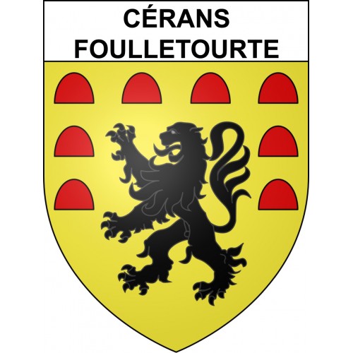 Cérans-Foulletourte Sticker wappen, gelsenkirchen, augsburg, klebender aufkleber