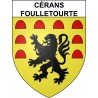 Cérans-Foulletourte 72 ville sticker blason écusson autocollant adhésif