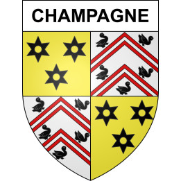 Pegatinas escudo de armas de Champagne adhesivo de la etiqueta engomada
