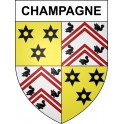 Champagne Sticker wappen, gelsenkirchen, augsburg, klebender aufkleber