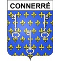 Pegatinas escudo de armas de Connerré adhesivo de la etiqueta engomada