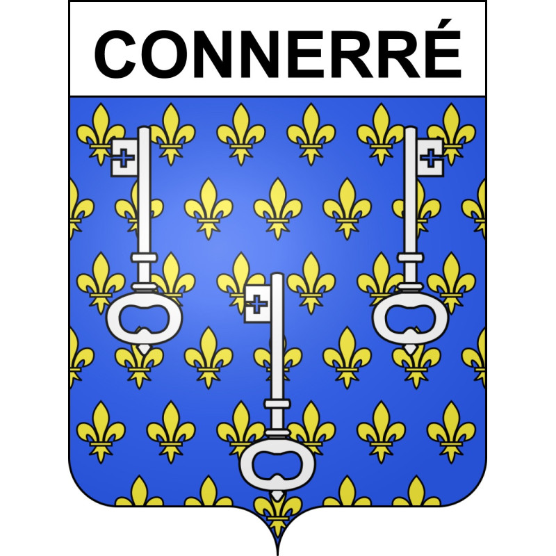 Stickers coat of arms Connerré adhesive sticker