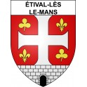 Pegatinas escudo de armas de étival-lès-le-Mans adhesivo de la etiqueta engomada