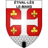 Pegatinas escudo de armas de étival-lès-le-Mans adhesivo de la etiqueta engomada