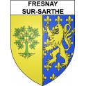 Stickers coat of arms Fresnay-sur-Sarthe adhesive sticker