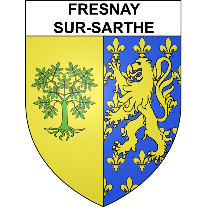 Fresnay-sur-Sarthe Sticker wappen, gelsenkirchen, augsburg, klebender aufkleber