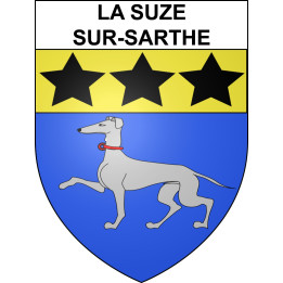 La Suze-sur-Sarthe 72 ville sticker blason écusson autocollant adhésif