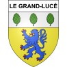 Pegatinas escudo de armas de Le Grand-Lucé adhesivo de la etiqueta engomada