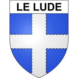 Le Lude 72 ville sticker blason écusson autocollant adhésif