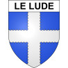 Pegatinas escudo de armas de Le Lude adhesivo de la etiqueta engomada