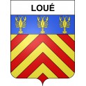 Stickers coat of arms Loué adhesive sticker