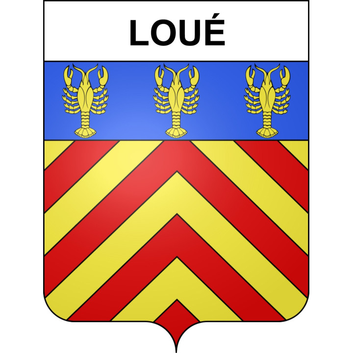 Loué 72 ville sticker blason écusson autocollant adhésif