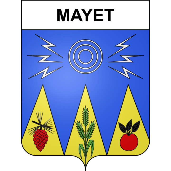 Mayet 72 ville sticker blason écusson autocollant adhésif