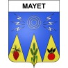 Pegatinas escudo de armas de Mayet adhesivo de la etiqueta engomada