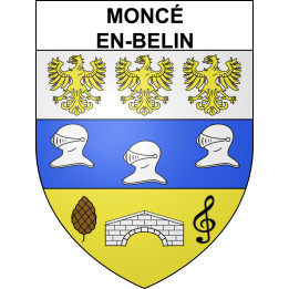 Moncé-en-Belin Sticker wappen, gelsenkirchen, augsburg, klebender aufkleber