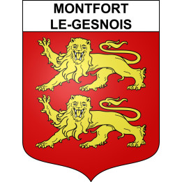 Stickers coat of arms Montfort-le-Gesnois adhesive sticker