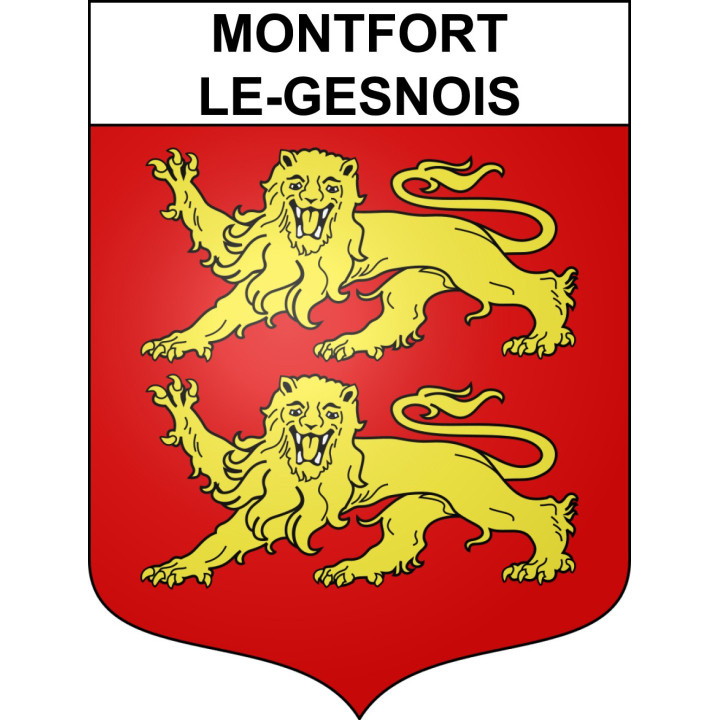 Montfort-le-Gesnois 72 ville sticker blason écusson autocollant adhésif