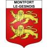 Montfort-le-Gesnois 72 ville sticker blason écusson autocollant adhésif