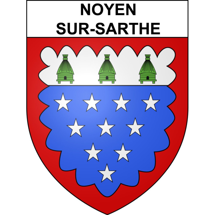 Noyen-sur-Sarthe 72 ville sticker blason écusson autocollant adhésif