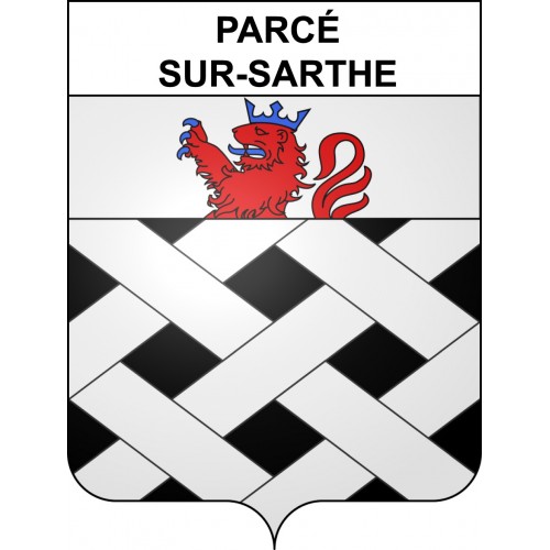 Parcé-sur-Sarthe Sticker wappen, gelsenkirchen, augsburg, klebender aufkleber