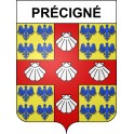 Stickers coat of arms Précigné adhesive sticker