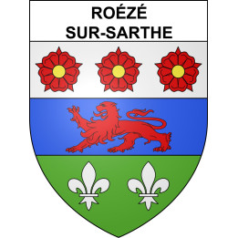 Roézé-sur-Sarthe 72 ville sticker blason écusson autocollant adhésif