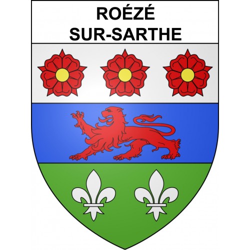 Stickers coat of arms Roézé-sur-Sarthe adhesive sticker