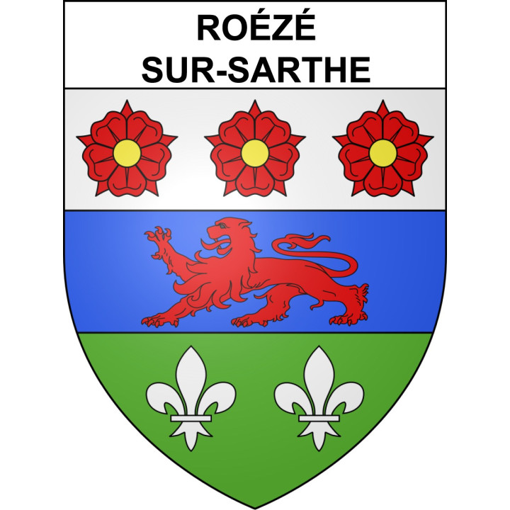 Roézé-sur-Sarthe Sticker wappen, gelsenkirchen, augsburg, klebender aufkleber