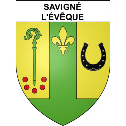 Stickers coat of arms Savigné-l'Évêque adhesive sticker