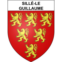 Pegatinas escudo de armas de Sillé-le-Guillaume adhesivo de la etiqueta engomada