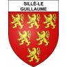 Sillé-le-Guillaume 72 ville sticker blason écusson autocollant adhésif