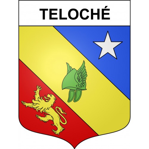 Teloché 72 ville sticker blason écusson autocollant adhésif