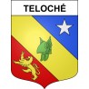 Pegatinas escudo de armas de Teloché adhesivo de la etiqueta engomada
