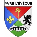 Stickers coat of arms Yvré-l'Évêque adhesive sticker