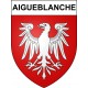 Aigueblanche 73 ville sticker blason écusson autocollant adhésif