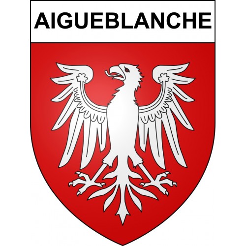 Aigueblanche 73 ville sticker blason écusson autocollant adhésif