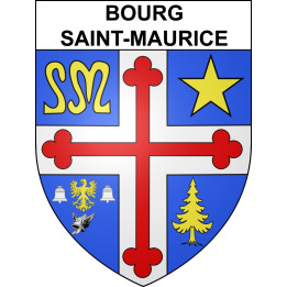 Bourg-Saint-Maurice Sticker wappen, gelsenkirchen, augsburg, klebender aufkleber