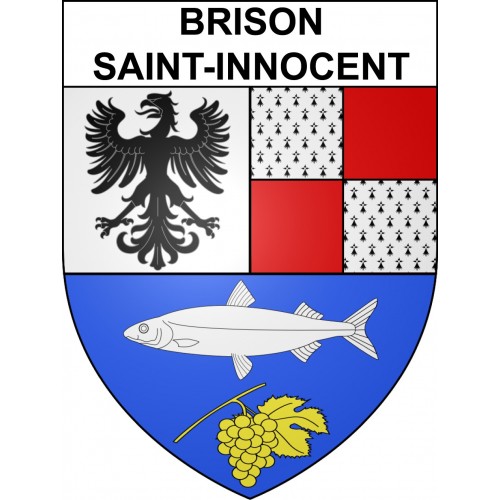 Pegatinas escudo de armas de Brison-Saint-Innocent adhesivo de la etiqueta engomada