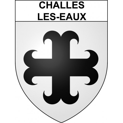 Challes-les-Eaux 73 ville sticker blason écusson autocollant adhésif