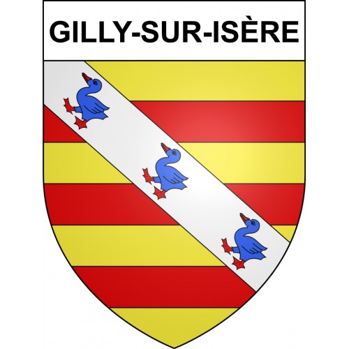 Gilly-sur-Isère 73 ville sticker blason écusson autocollant adhésif