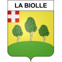 Pegatinas escudo de armas de La Biolle adhesivo de la etiqueta engomada