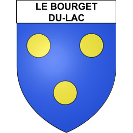 Pegatinas escudo de armas de Le Bourget-du-Lac adhesivo de la etiqueta engomada