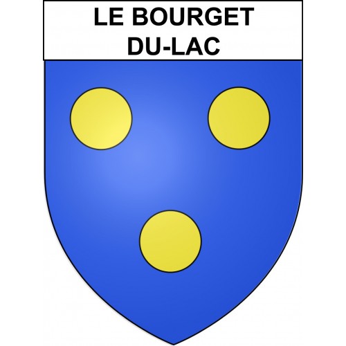 Pegatinas escudo de armas de Le Bourget-du-Lac adhesivo de la etiqueta engomada