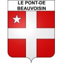 Pegatinas escudo de armas de Le Pont-de-Beauvoisin adhesivo de la etiqueta engomada