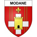 Pegatinas escudo de armas de Modane adhesivo de la etiqueta engomada